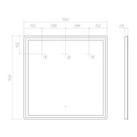 Зеркало с подсветкой VIGO Geometry Classic 700 арт-074 — фото 9, Зеркала в ванную комнату