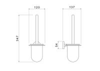 ОБЕРОН ершик, шлиф. золото арт-AQ4210BG — фото 5, Ершики для унитаза