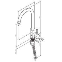 F85B07122 X-Joy S, смеситель для кухни с С-изливом, черный — фото 9, Смесители для кухни