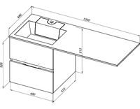 Раковина Aquanet Фортуна 120 L арт-НФ-00016403 — фото 4, Раковины встраиваемые сверху