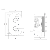 Siena Встраиваемый термостат на 3 потр. в комплекте с внутр. частью, медь шлифованная арт-AQM8806BC — фото 3, Смеситель для душа
