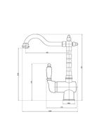 VENEZIA См-ль д/кухни монокомандный, бронза 30641 — фото 2, Смесители для кухни