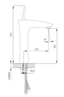 CREAVIT Смеситель для раковины высокий PLANET арт-PL6801 — фото 2, Смесители для раковины