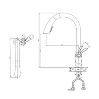 Товар: Смеситель для кухни D&K Venice , хром арт-DA1032541 - фото 2 Смеситель для кухни D&K Venice , хром арт-DA1032541 — фото 2, Смесители для кухни