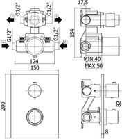 Смеситель для душа Paffoni Light (с внутренней частью) арт-LIQ518CR/M — фото 2, Смеситель для душа