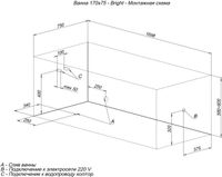 Акриловая ванна Aquanet Bright 170x75 00232982 — фото 4, Акриловые ванны