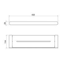 Полка Timo Saona 13073/17 золото матовое — фото 2, Полки для ванной и душа