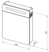 Зеркальный шкаф Aquanet Лукка 60 белый 00178954 — фото 6, Зеркальные шкафы в ванную