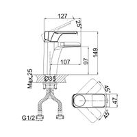 Смеситель для раковины D&K Berlin , хром арт-DA1432801 — фото 1, Смесители для раковины