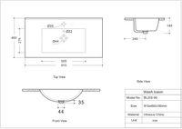 Раковина Aquanet Flow 90 арт-00347432 — фото 7, Раковины встраиваемые сверху