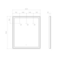 Зеркало с подсветкой VIGO Geometry Comfort 600 058 — фото 9, Зеркала в ванную комнату