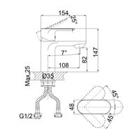 Товар: Смеситель для раковины D&K Bayern , хром арт-DA1252101 - фото 2 Смеситель для раковины D&K Bayern , хром арт-DA1252101 — фото 2, Смесители для раковины