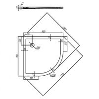 Поддон "Калифорния 90х90" полукруглый., литьев.мрамор, бел. 1A713636CA010 — фото 4, Душевые поддоны