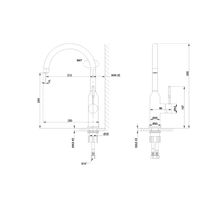 Expert Смеситель для кухни, выс.пов.излив 212мм, р/ОД, матовый, LM, арт-LM5079S — фото 2, Смесители для кухни