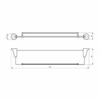OSCAR Полка с галереей 60 см., хром/матовое стекло арт-OSC-5211.CR — фото 2, Полки для ванной и душа