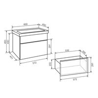 Тумба подвесная AXIOMA 60 /1 ящ/ AQUA DE MARCO 2060WGAXI/H — фото 8, Тумбы под раковину