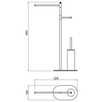 Товар: Стойка в ванную комнату Timo Saona 13085/20 золото шлифованное - фото 2 Стойка в ванную комнату Timo Saona 13085/20 золото шлифованное — фото 2, Душевые стойки