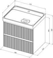 Товар: Тумба с раковиной Aquanet Альтера 60 цв. белый матовый 00340885 - фото 3 Тумба с раковиной Aquanet Альтера 60 цв. белый матовый 00340885 — фото 3, Тумбы с раковиной