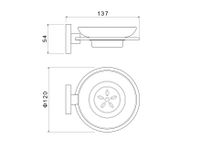 AQ4203BG ОБЕРОН мыльница, шлиф. золото — фото 6, Мыльницы
