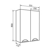 Шкаф навесной ELEGANSE 60 /хром/ AQUA DE MARCO 3060CELE — фото 5, Шкафы для ванной