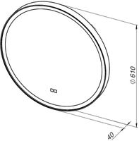 Зеркало Aquanet Тренд 60 черный арт-00316704 — фото 7, Зеркала в ванную комнату