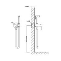 Гигиенический душ из латуни в комплекте со смесителем, брашированный никель арт-VHFW-101BN — фото 3, Гигиенические души
