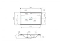 Раковина АЙРИС М 80, белая арт-1A73263KAG010 — фото 4, Раковины встраиваемые сверху