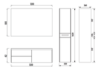 FLAT Нижний модуль FA0120.42.MBY + Гранитная столешница FA120.00 + Раковина LP060 арт-FA0120.42.MBY+FA120.00 — фото 2, Тумбы с раковиной