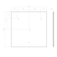 Зеркало с подсветкой VIGO Quadro Comfort 1000 146 — фото 7, Зеркала в ванную комнату