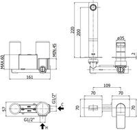 Смеситель для раковины Paffoni Tilt (с внутренней частью) арт-TI105BO70 — фото 2, Смесители для раковины