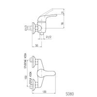 Смеситель Sazava для душа, арт-SA580.5 — фото 4, Смесители для душа без лейки
