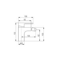 Смеситель Vltava для биде, VT445.5KCB — фото 2, Смесители для биде