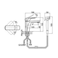 Товар: Смеситель для раковины с гиг. душем D&K Berlin , хром арт-DA1432601 - фото 2 Смеситель для раковины с гиг. душем D&K Berlin , хром арт-DA1432601 — фото 2, Смесители для раковины