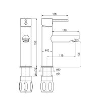Товар: Смеситель Seina для умывальника, SE928.5Z - фото 2 Смеситель Seina для умывальника, SE928.5Z — фото 2, Смесители для раковины