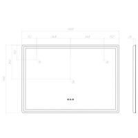 Зеркало с подсветкой VIGO Geometry Step 1000 235 — фото 9, Зеркала в ванную комнату