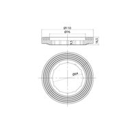 Мембрана между бачком и чашей унитаза IDDIS Optima Home Ø110/Ø64/16,5 арт-905RN640SK — фото 3, Комплектующие для туалета