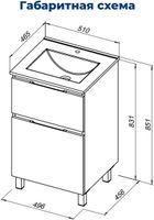 Товар: Тумба с раковиной Aquanet Алвита new 50 (Flash) напольная 2 ящ. цв. белый матовый 00345683 - фото 3 Тумба с раковиной Aquanet Алвита new 50 (Flash) напольная 2 ящ. цв. белый матовый 00345683 — фото 3, Тумбы с раковиной