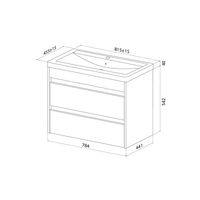 Тумба с умывальником, подвесная, 80 см, белый, Zodiac X, IDDIS, подходит умыв. 4078000i28 арт-ZDX80W0i95K — фото 3, Тумбы с раковиной