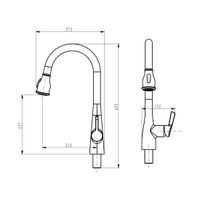 Смеситель для кухни D&K Rhein DA1462501, хром — фото 1, Смесители для кухни