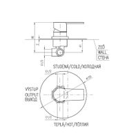 Смеситель Colorado для душа скрытого монтажа,черный/хром матный, CO183LCMATC — фото 2, Смеситель для душа