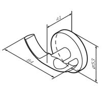 A85A35644 X-Joy, Двойной крючок для полотенец, роз. золото — фото 7, Крючки для полотенец