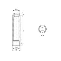 MD0678-12 MORAVA RETRO Удлинение к настенным смесителям 12 см, ХРОМ — фото 1, Комплектующие