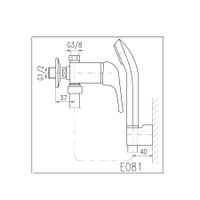 смеситель для душа для бойлеров, душевой комплект арт-E080.1/1 — фото 2, Смеситель для душа