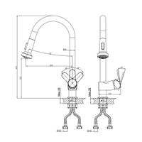 Товар: Смеситель для кухни D&K Rhein , хром арт-DA1392501 - фото 2 Смеситель для кухни D&K Rhein , хром арт-DA1392501 — фото 2, Смесители для кухни