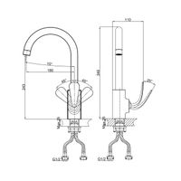 Товар: Смеситель для кухни D&K Venice , хром арт-DA1022441 - фото 2 Смеситель для кухни D&K Venice , хром арт-DA1022441 — фото 2, Смесители для кухни