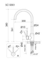 Смеситель для кухни из нержавеющей стали Sancos Stainless, с поворотным R изливом, арт арт-SC12001SS — фото 10, Смесители для кухни