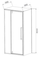 Душевой уголок Slim-N VSR-4SNP9012CL, 1200*900, хром, стекло прозрачное — фото 4, Прямоугольные душевые уголки