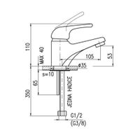 Смеситель Sazava для умывальника на одну воду, излив 150 мм, арт-SA092.5 — фото 2, Смесители для раковины