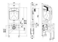 CREAVIT Инсталляция сенсорная для подвесного унитаза к полу (от батареи) арт-FGR7004.00 — фото 2, Инсталляции для унитазов