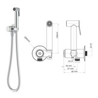 BTK6701 Гигиенический душ с запорным вентилем Touch золото TESKA — фото 2, Гигиенические души